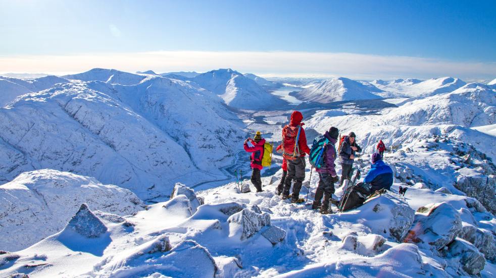 Ramblers on summit in Lochaber & Lorn. Credit: Ben Dolphin